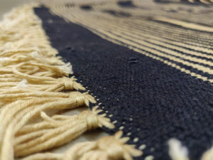 Black & Chrome Flatweave Dhurrie