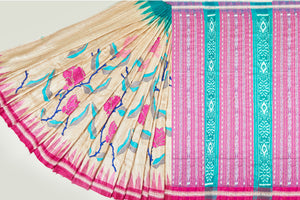 Ghicha Tusser Silk Ikat & Kantha