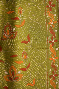 Flowers in Silk Dupatta